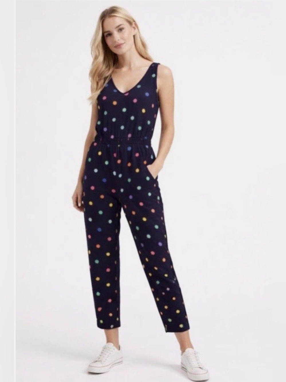 Sugarhill Brighton Dina Jersey Jumpsuit, Star Rainbow Print